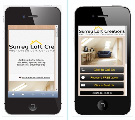 Check website on a cell phone Mobile phone website viewing